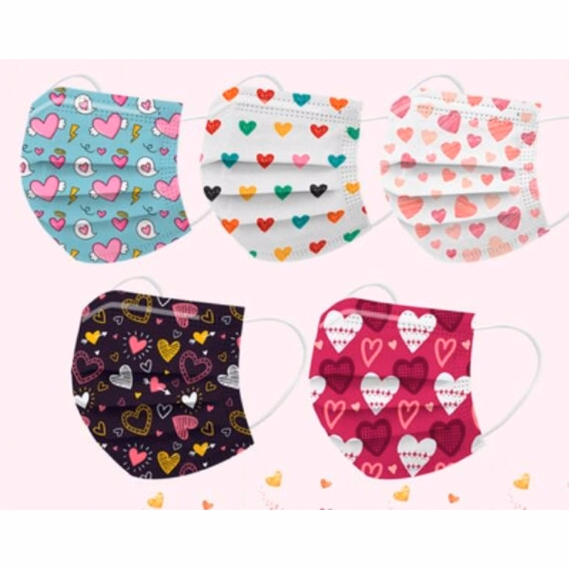 Heart Pattern Valentine's day Face Mask