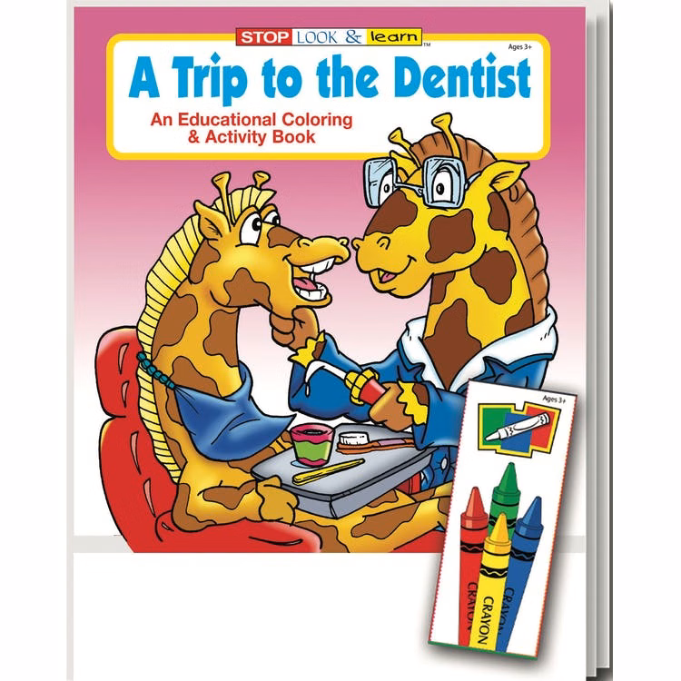 A Trip to the Dentist Coloring Book Sets - 4 Pack Crayons Ages 3-11