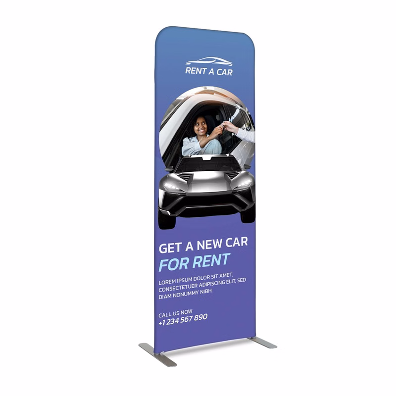 Fabric Banner Stand (Round Corners) Replacement Graphic Single 2.5ft