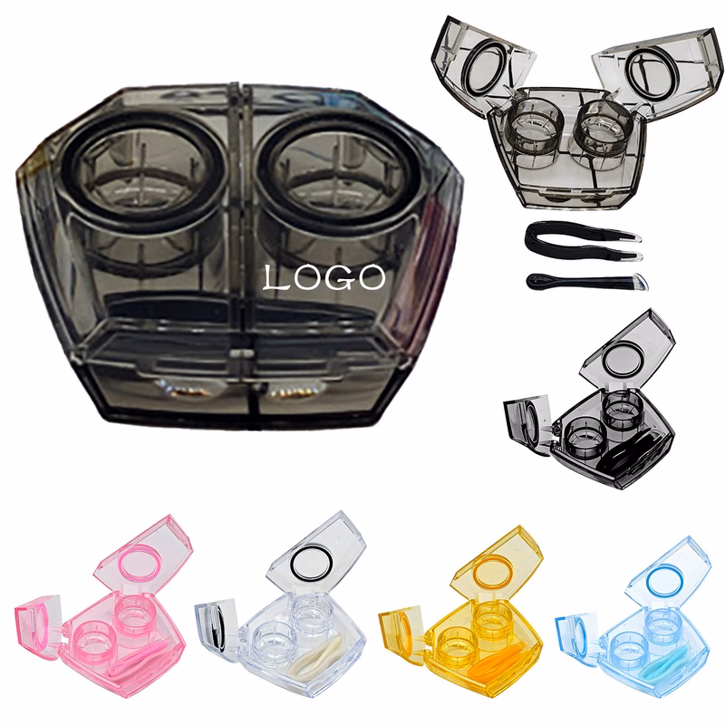 Scissor Door Series Clear No-twist Contact Lens Case