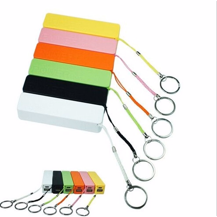 Plastic 2000 mAh Phone Charger; Phone Power bank keychain