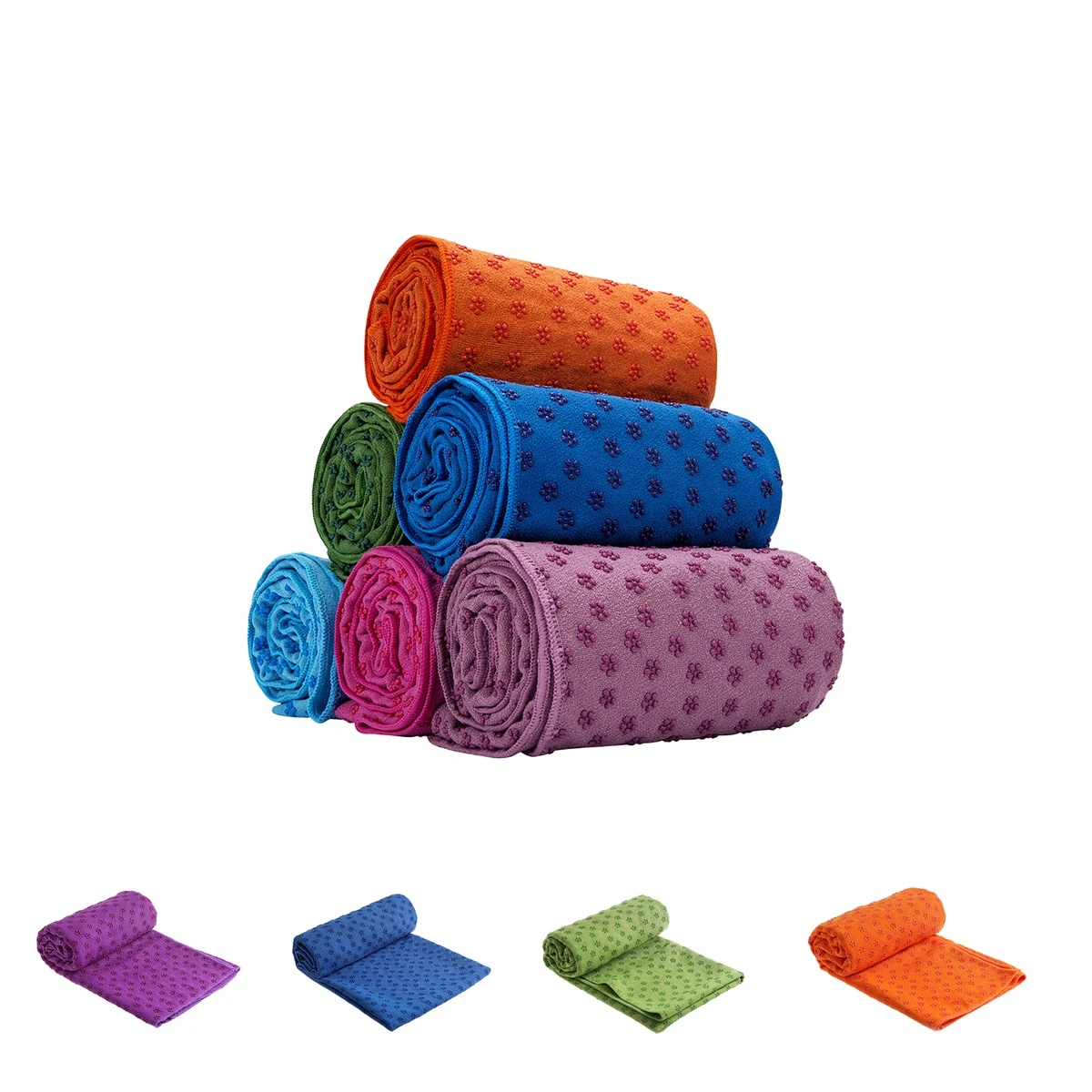 Non-Slip Yoga Towel with Black Mesh Bag 1