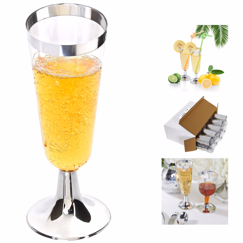 5 Oz Plastic Champagne Flutes