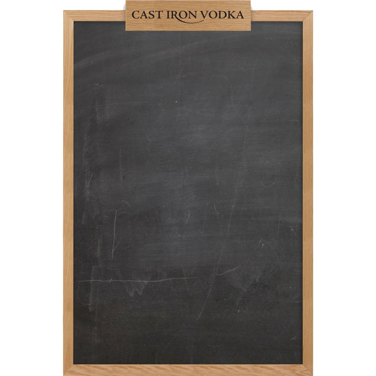 Oak Frame Wall Chalkboard with Header - 24"w x 36"h 1