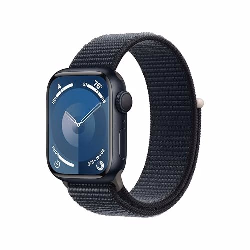 Apple Watch Series 9 [GPS 41mm] Smartwatch with Midnight Aluminum Case with Midnight Sport Loop O...