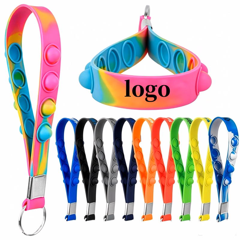 Silicone Fidget Keychain Lanyard
