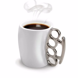 Ceramic Brass Knuckles Coffee Mug