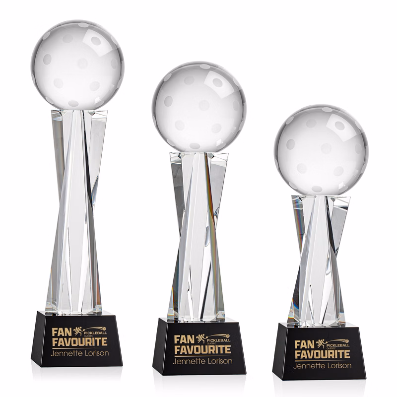 Pickleball Award on Grafton Base - Black