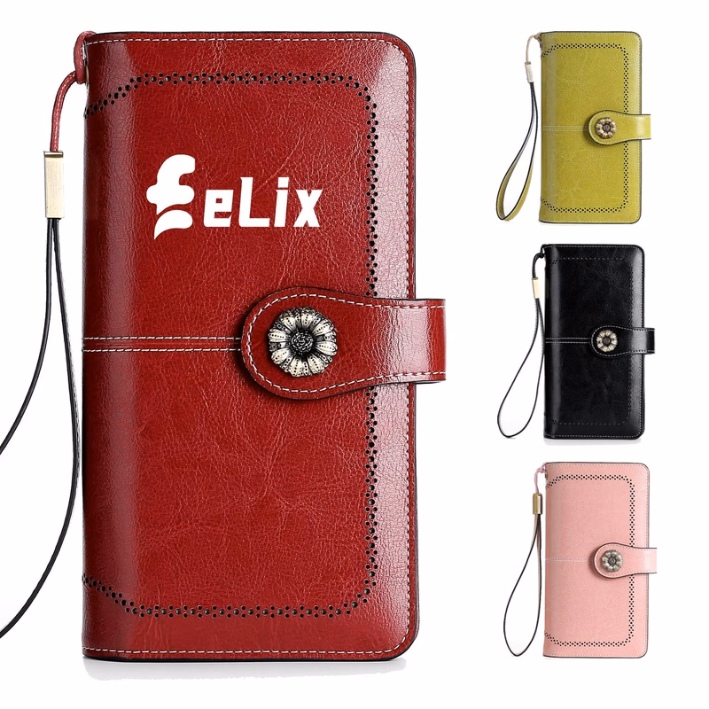 Women'S Vintage Wax Oil Cowhide Wallet