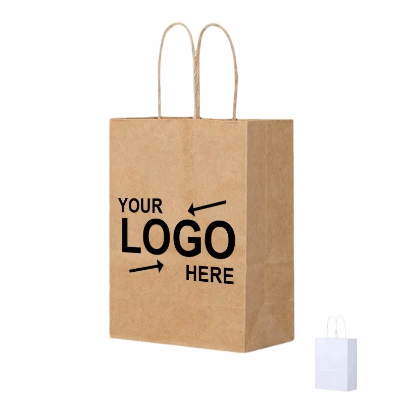 Customizable Kraft Paper Shopping Bags