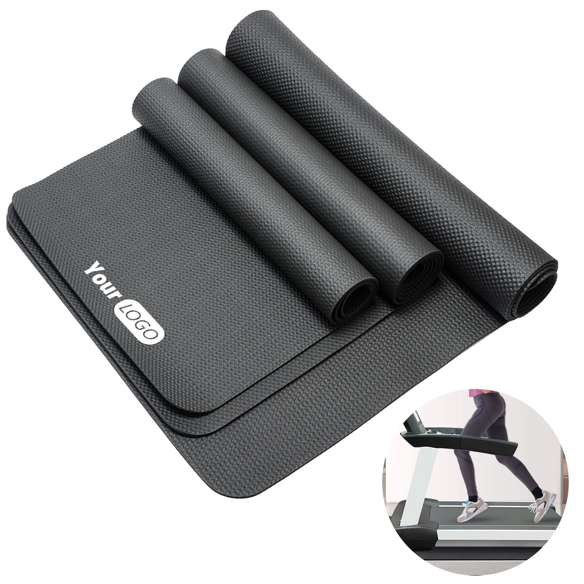 Rubber Shock Absorption And Noise Reduction Treadmill Floor Mat 1