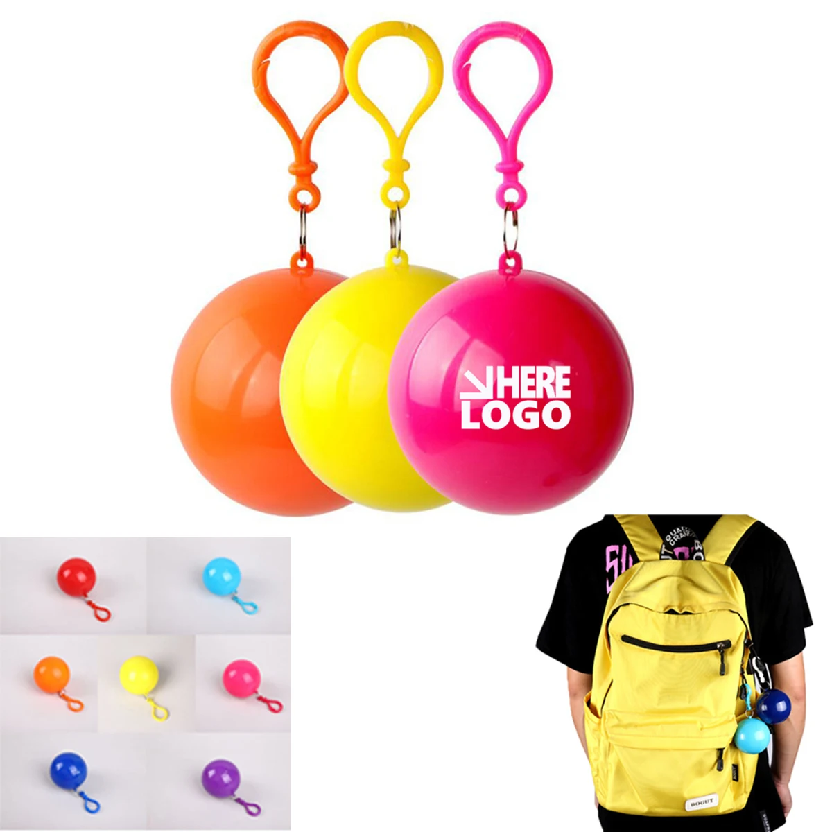 Easy Carry Single Use Raincoat Ball Shaped Item 1