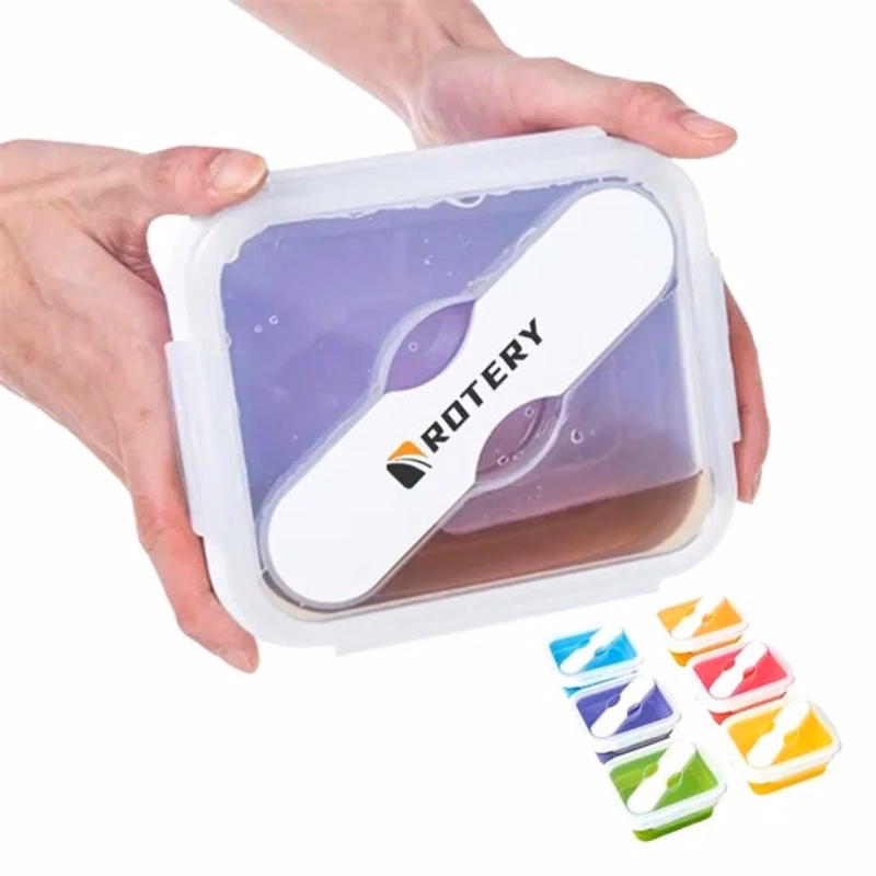 Outdoor Travel Expandable Silicone Folding Lunch Box 600ml