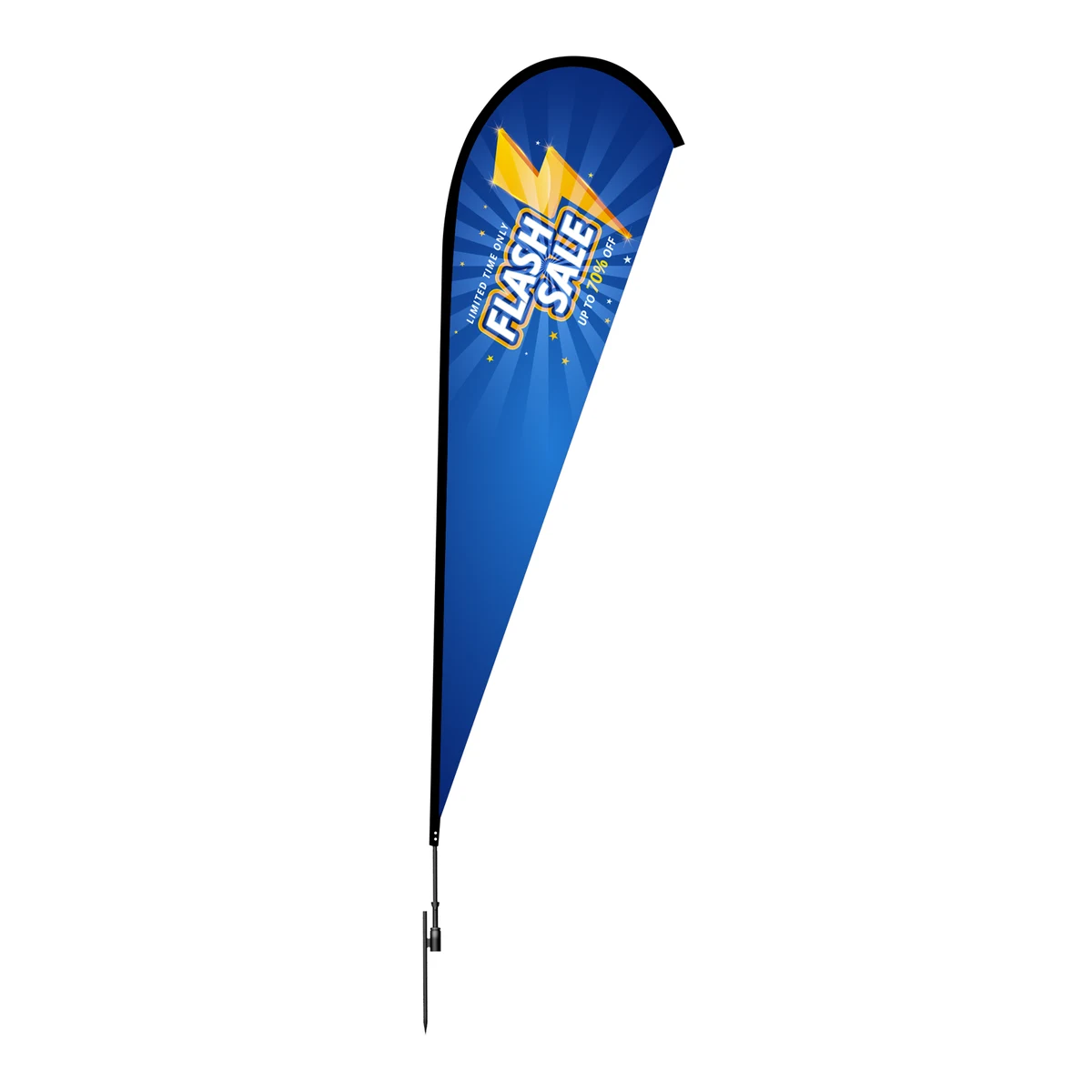 6ft Teardrop Shape Feather Flag Kit - 2 Side Imprint 1