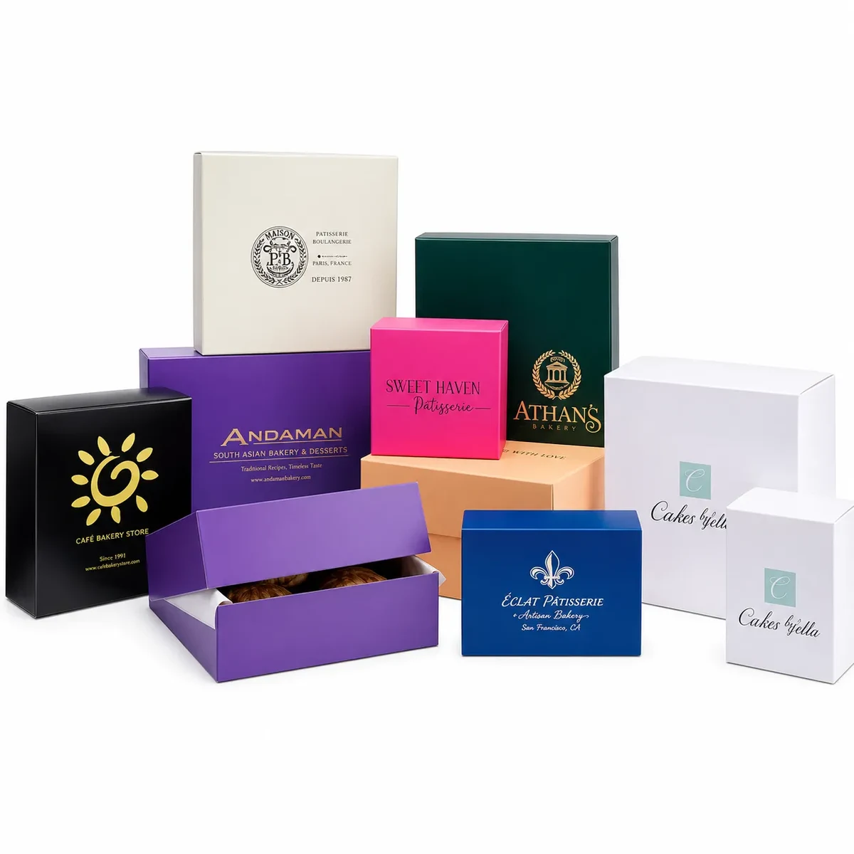 Colored Pastry Boxes 1