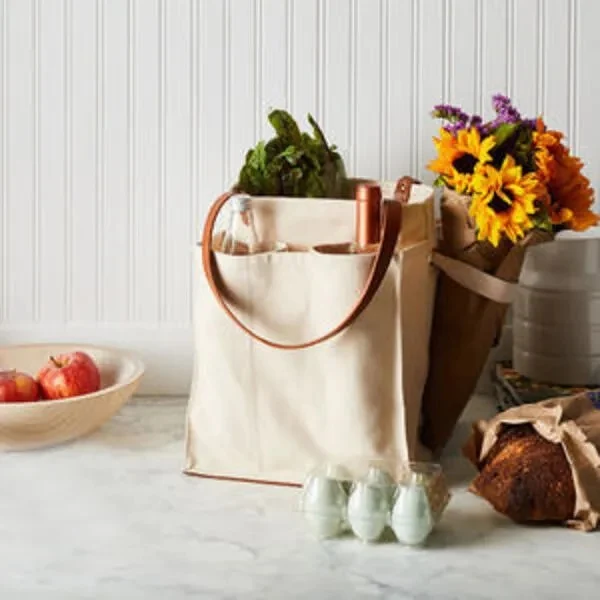Custom Supermarket Eco-Friendly Shopping Tote, custom tote bag with logo imprint 1