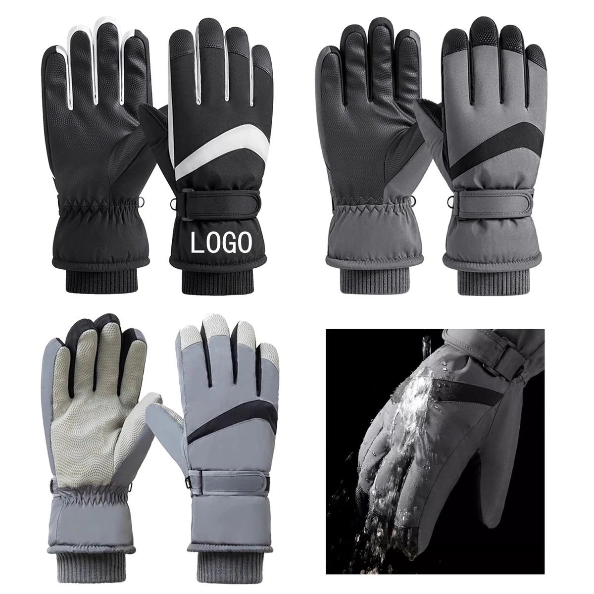 Winter Outdoor Thickened Waterproof Touch Screen Gloves 1