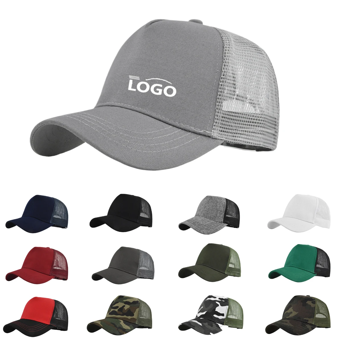 Hard Top Mesh Trucker Cap 5 Panels 1
