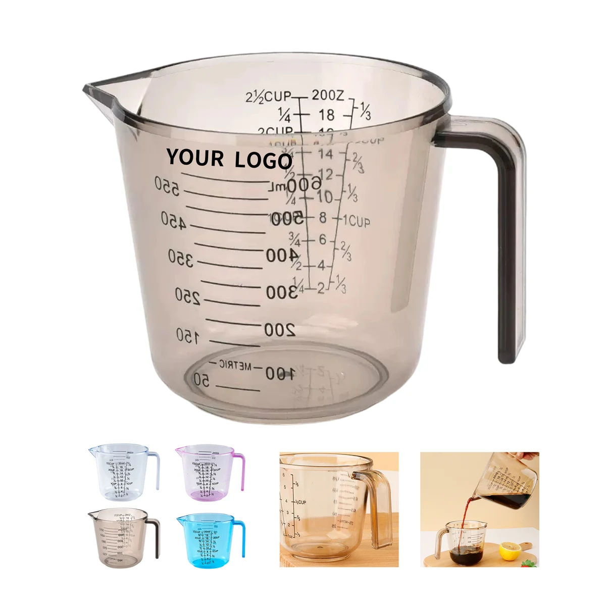 Plastic Kitchen Measuring Cup 20oz Capacity With Pour Spout 1