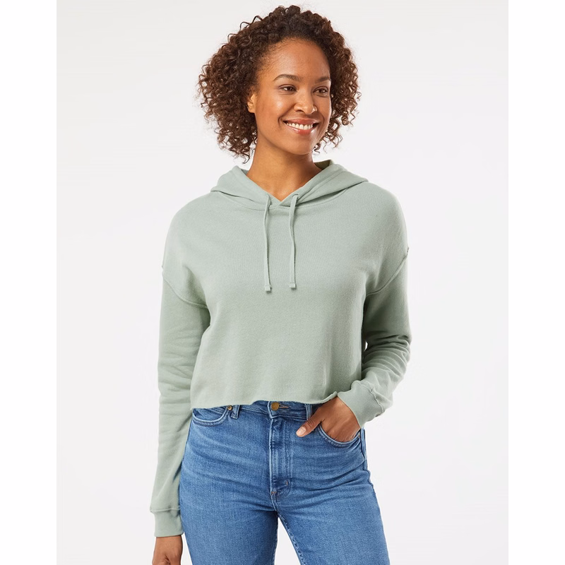 Women's Lightweight Crop Hooded Sweatshirt - AFX64CRP