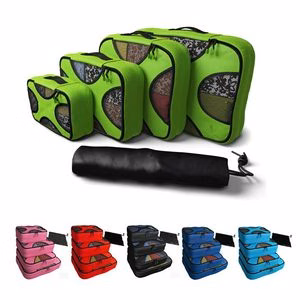 Travel Waterproof Luggage Storage Bag Set With Foldable Pouch