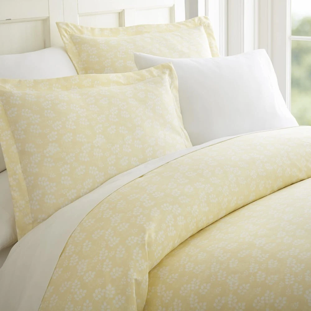 Duvet Cover Sets - Ivory Wheat Floral Twin 2 Piece 1