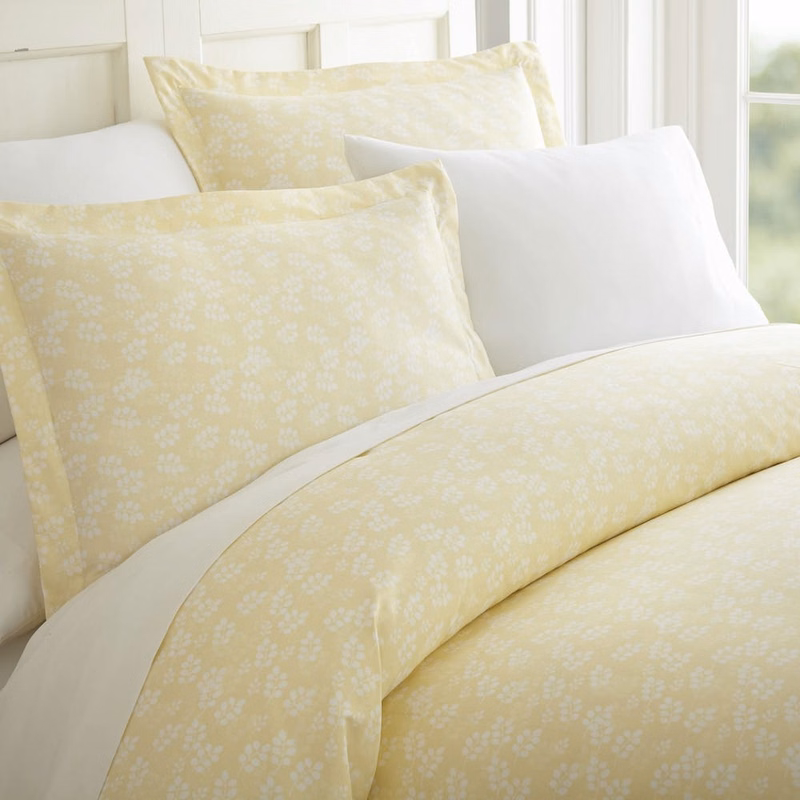 Duvet Cover Sets - Ivory Wheat Floral Twin 2 Piece