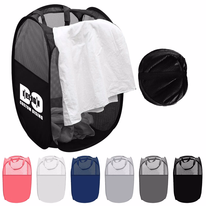 Folding Mesh Laundry Basket