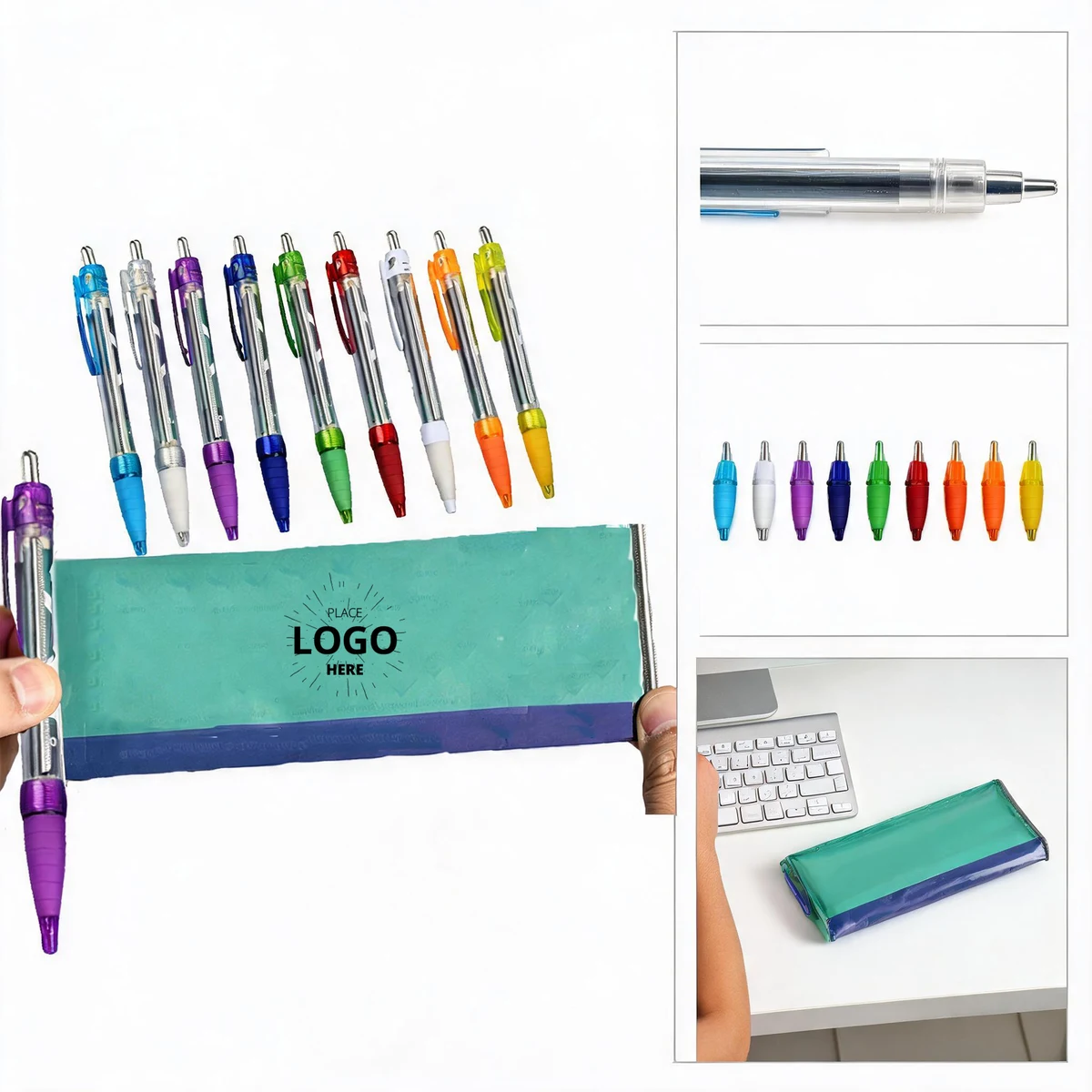 Custom Logo Plastic Click Pens 1