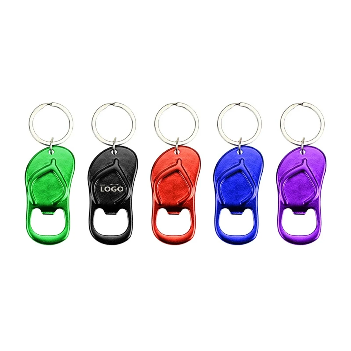 Aluminum Flip-Flop Bottle Opener Keychain 1