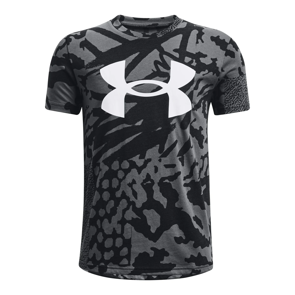 Boys' UA Basketball Big Logo Printed Short Sleeve 1