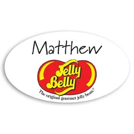 Laminated Personalized Name Badge (2"x3.5") Oval 1