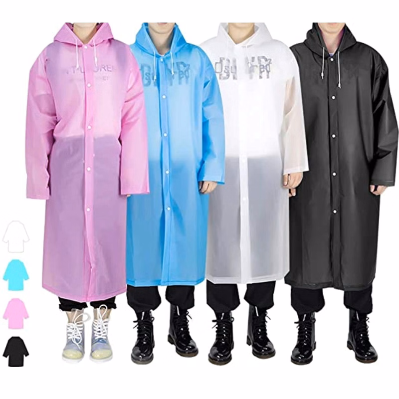 Reusable EVA Raincoat Poncho