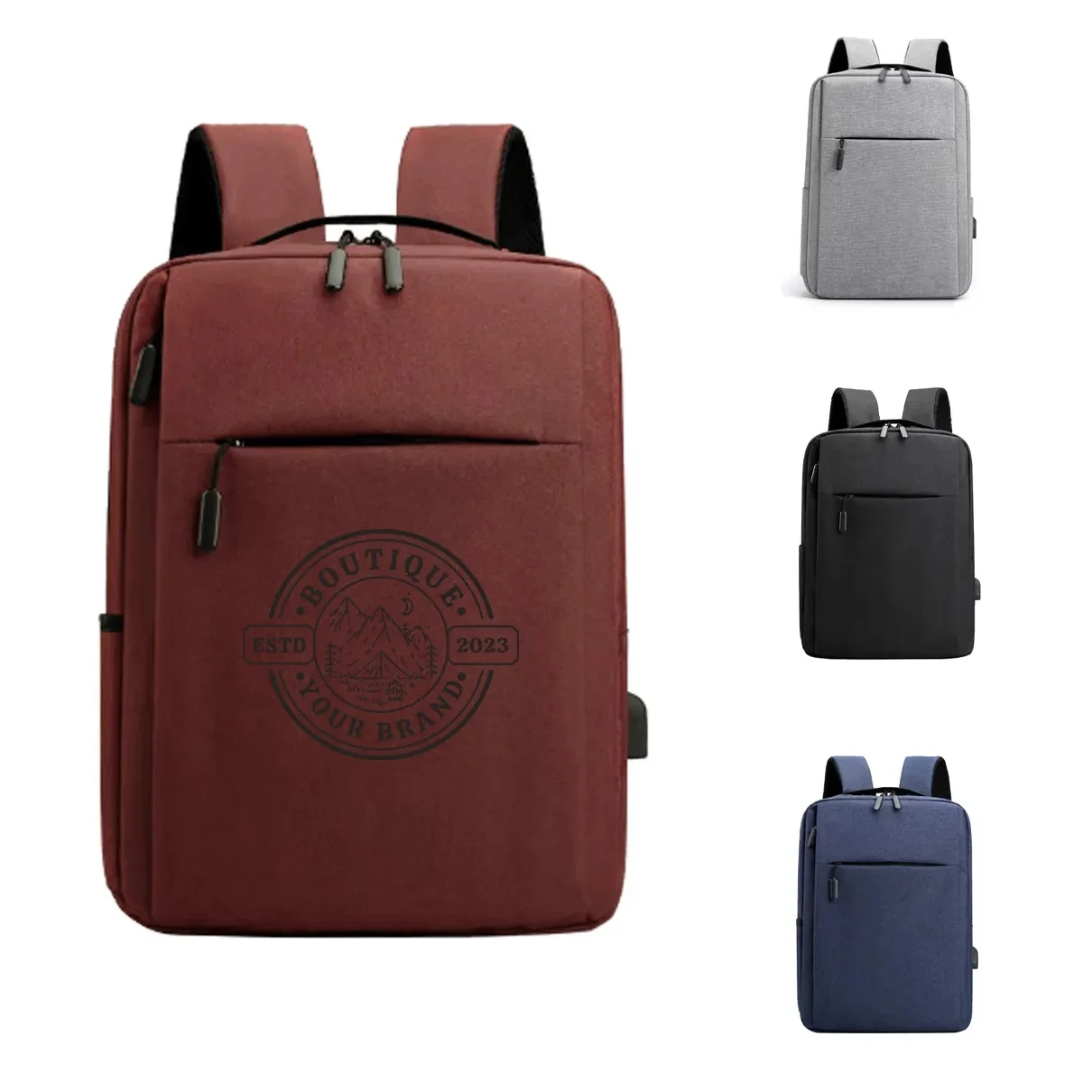 Men's Laptop Business Backpack 15.6 Inch With USB Port 1
