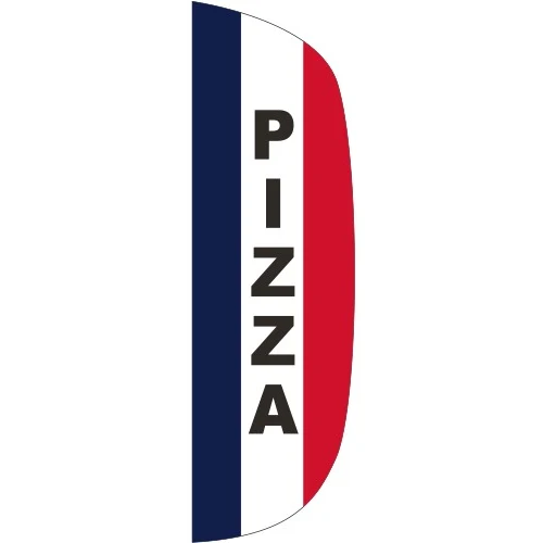 "PIZZA" 3' x 10' Message Flutter Flag 1