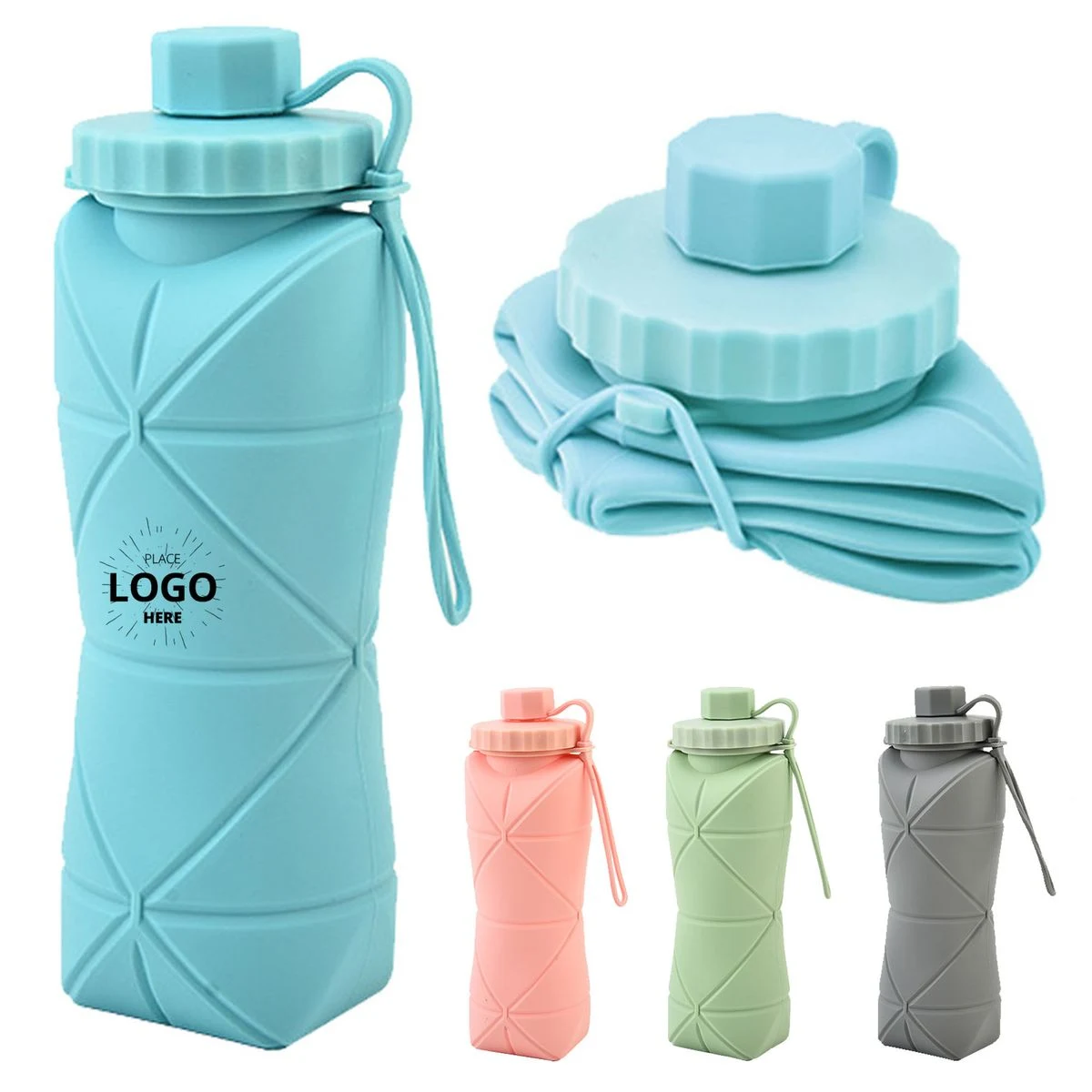 Silicone Foldable Water Bottle With Stretchable Design 1