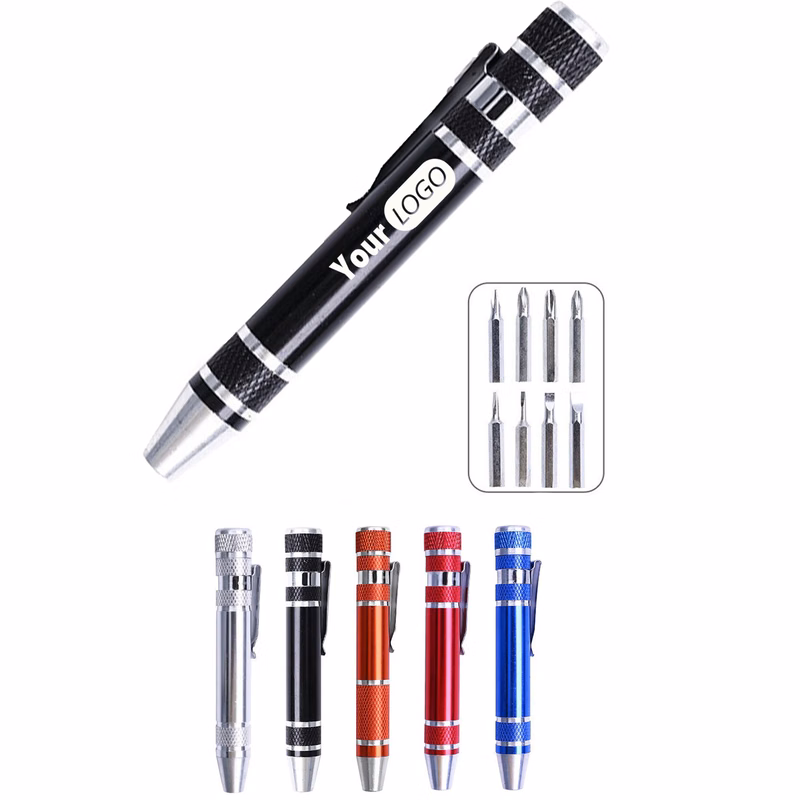 8 in 1 Aluminum Pen Screwdriver