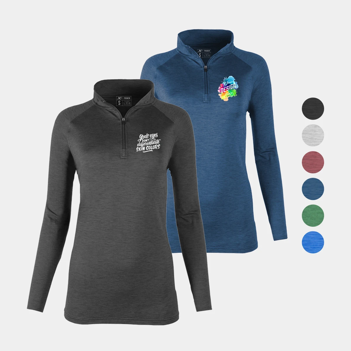 Soft Stretch Dye Women's Performance 1/4 Zip Long Sleeve 1