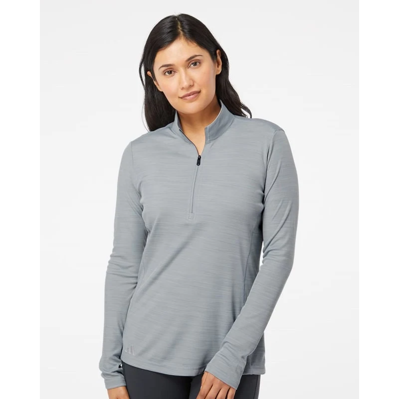 Adidas Women's Lightweight Mélange Quarter-Zip Pullover - A476 1