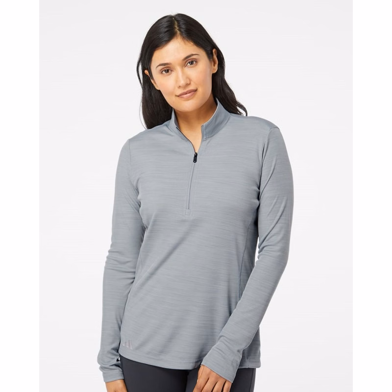 Adidas Women's Lightweight Mélange Quarter-Zip Pullover - A476