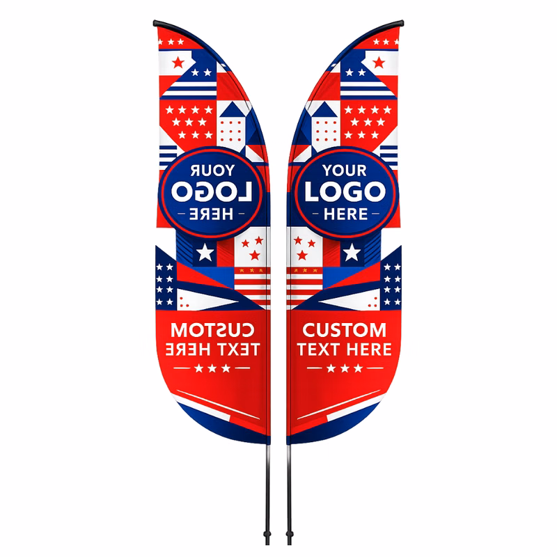 12' Double Sided Curve Flag