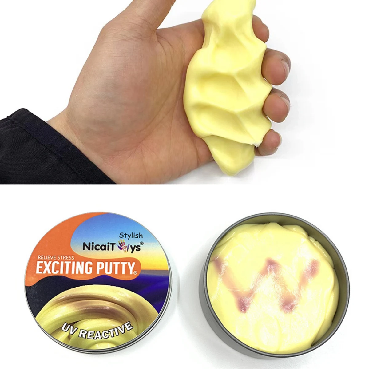 UL List Stress Relief Putty Toy with Tin- Large 1