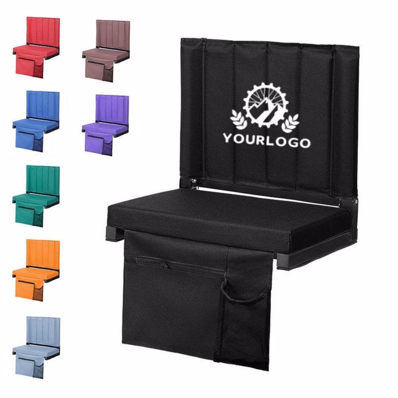 Custom Foldable Stadium Seat With Backrest And Shoulder Strap