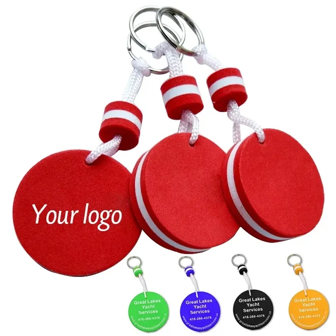 Round Shaped EVA Foam Floatable Keyring 1