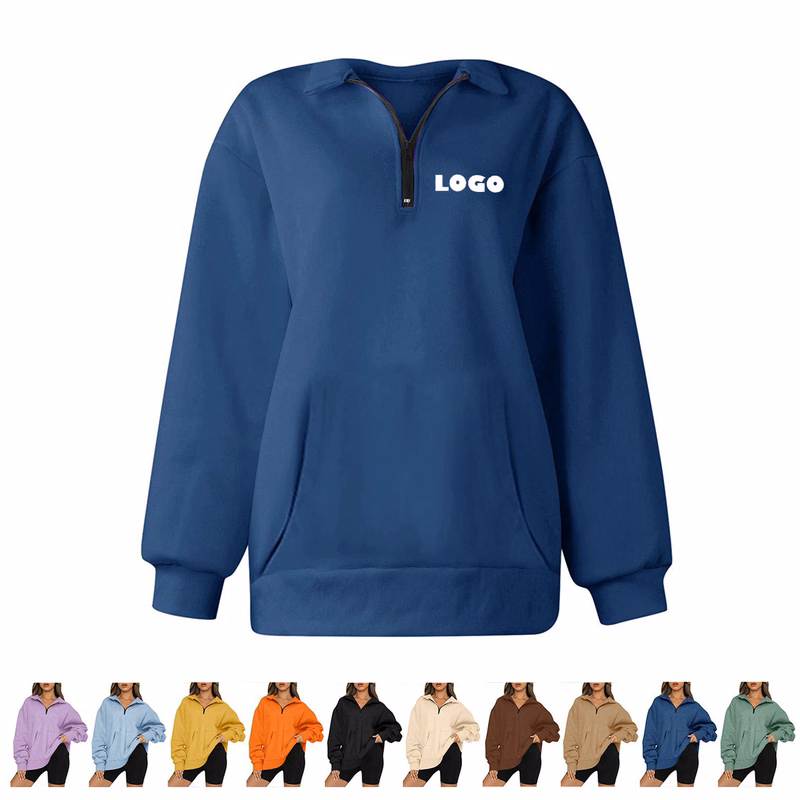 Women Loose Long Sleeve Hooded Sweatshirt