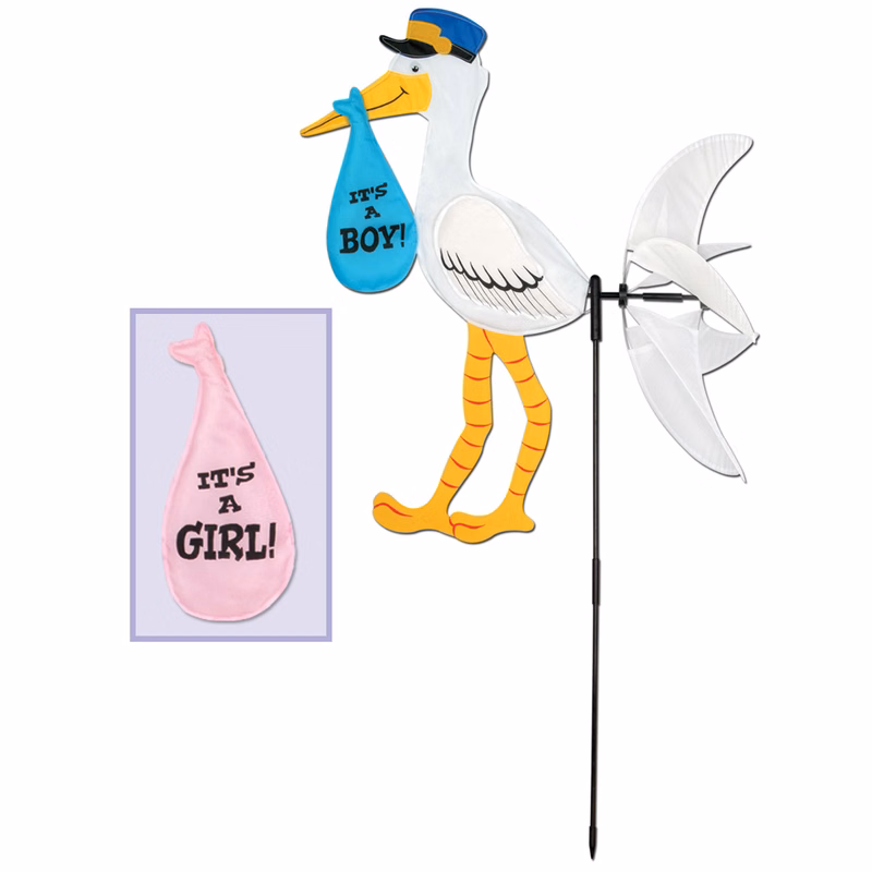 Stork Wind Wheel w/ It's A Boy & It's A Girl Bundles