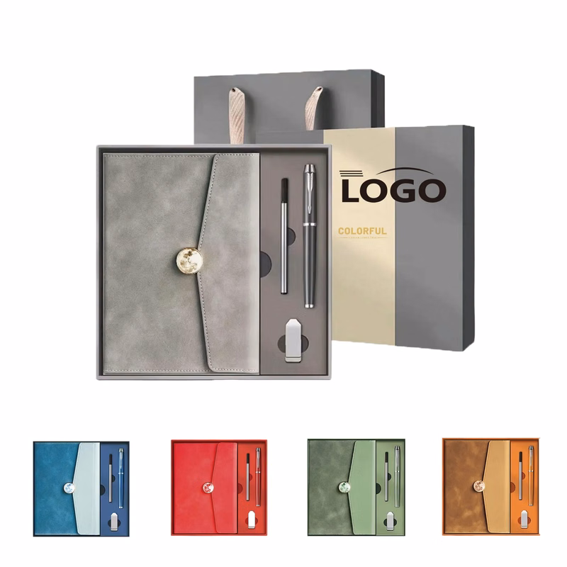 Deluxe Leather A5 Notebook And Pen Gift Set