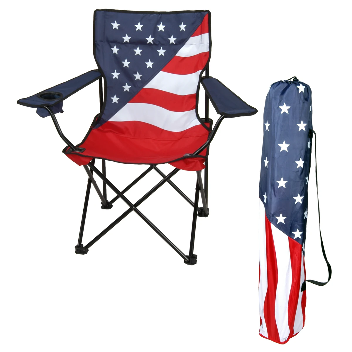 Patriotic USA Folding Chair w/Carrying Case 1