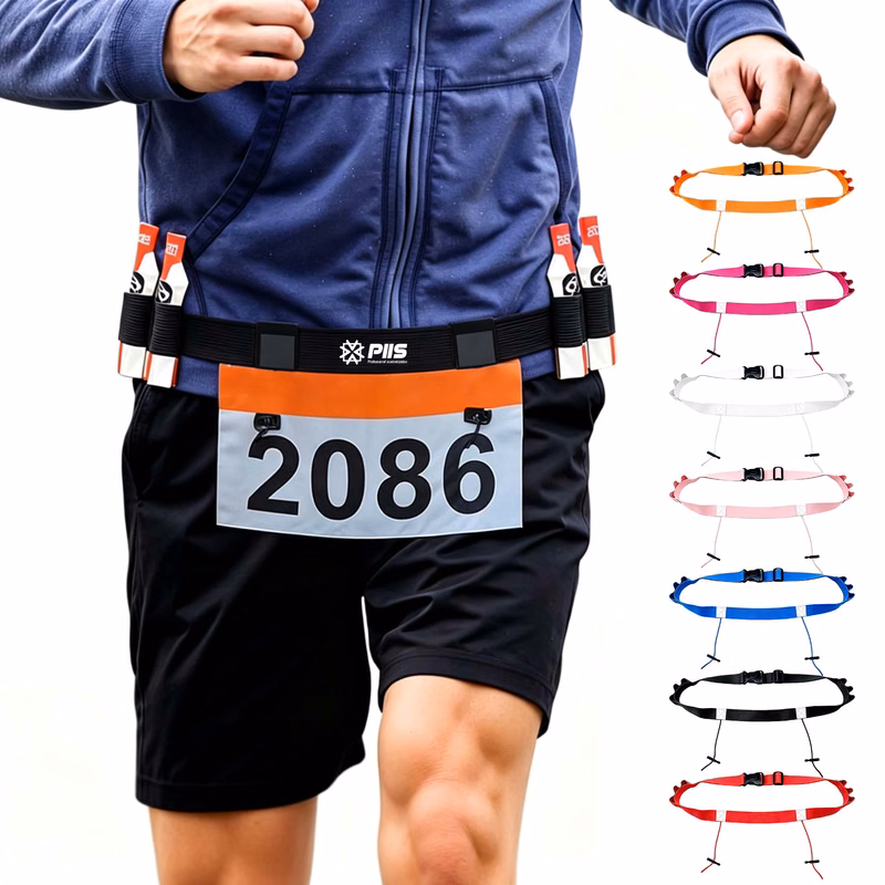 Reflective Multifunction Race Number Belt