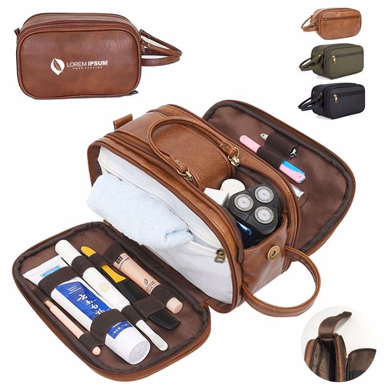Large Travel PU Leather Cosmetic Bags